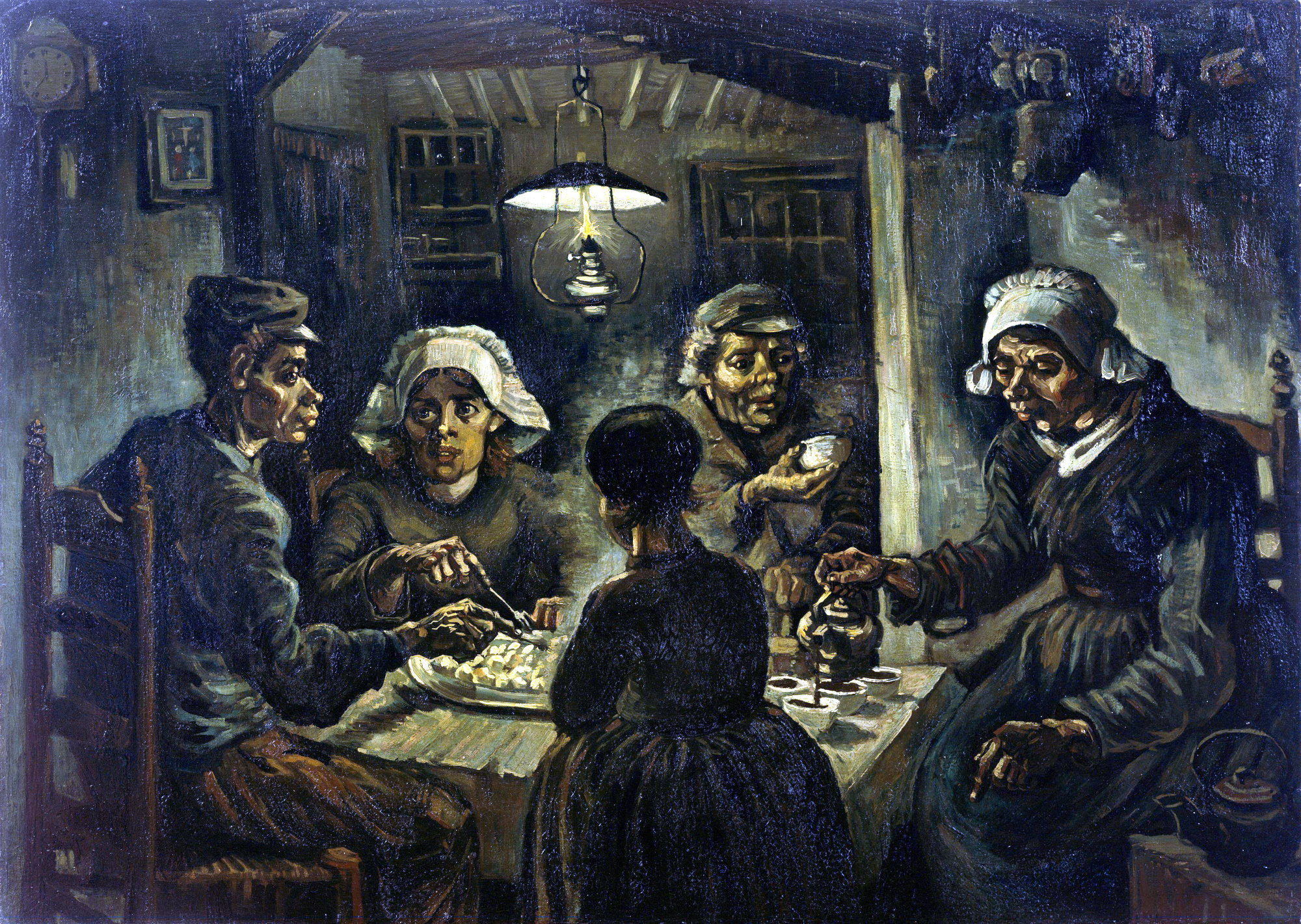 «Comedores de papas» de Vincent van Gogh