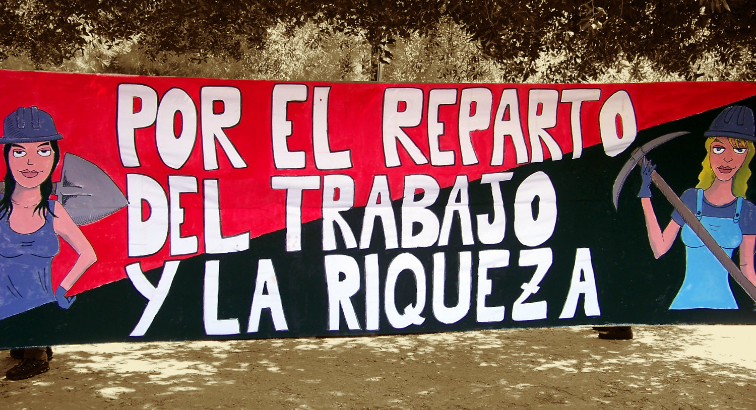 Cartel editado de un primero de mayo en Valladolid