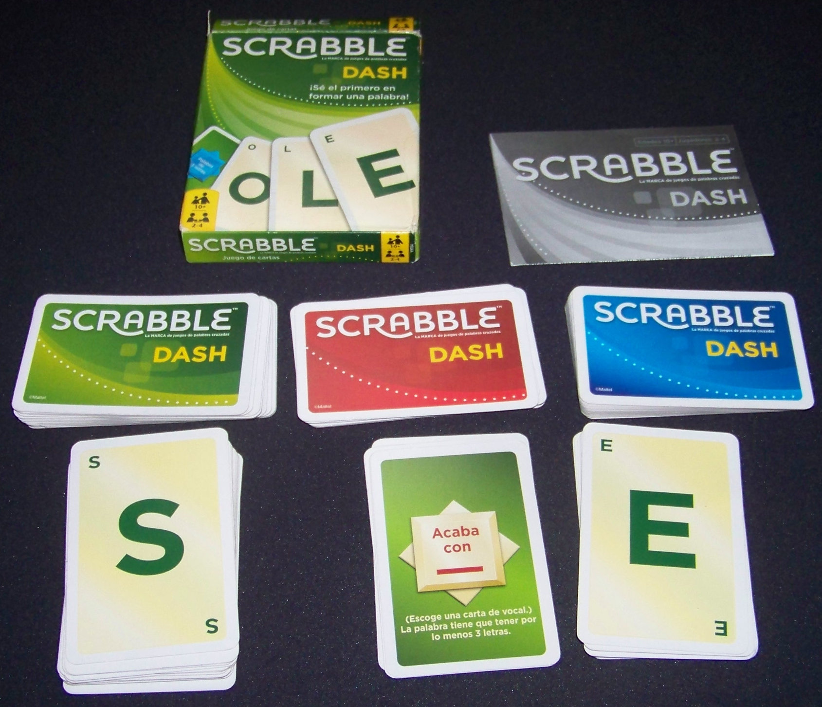 Juego de mesa Scrabble Dash - contenido