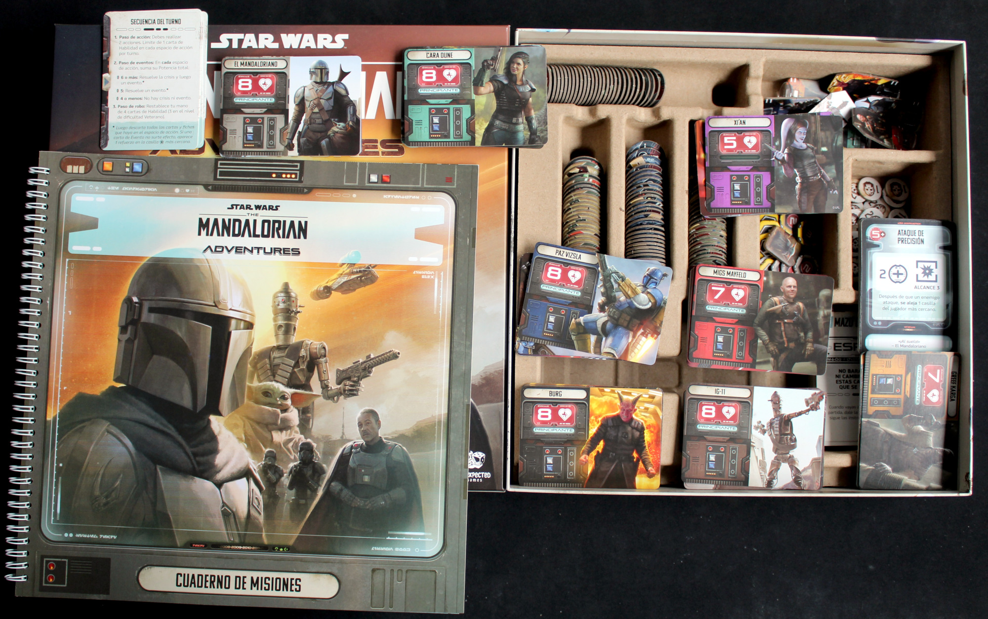 Juego de mesa The Mandalorian - Contenido de la caja
