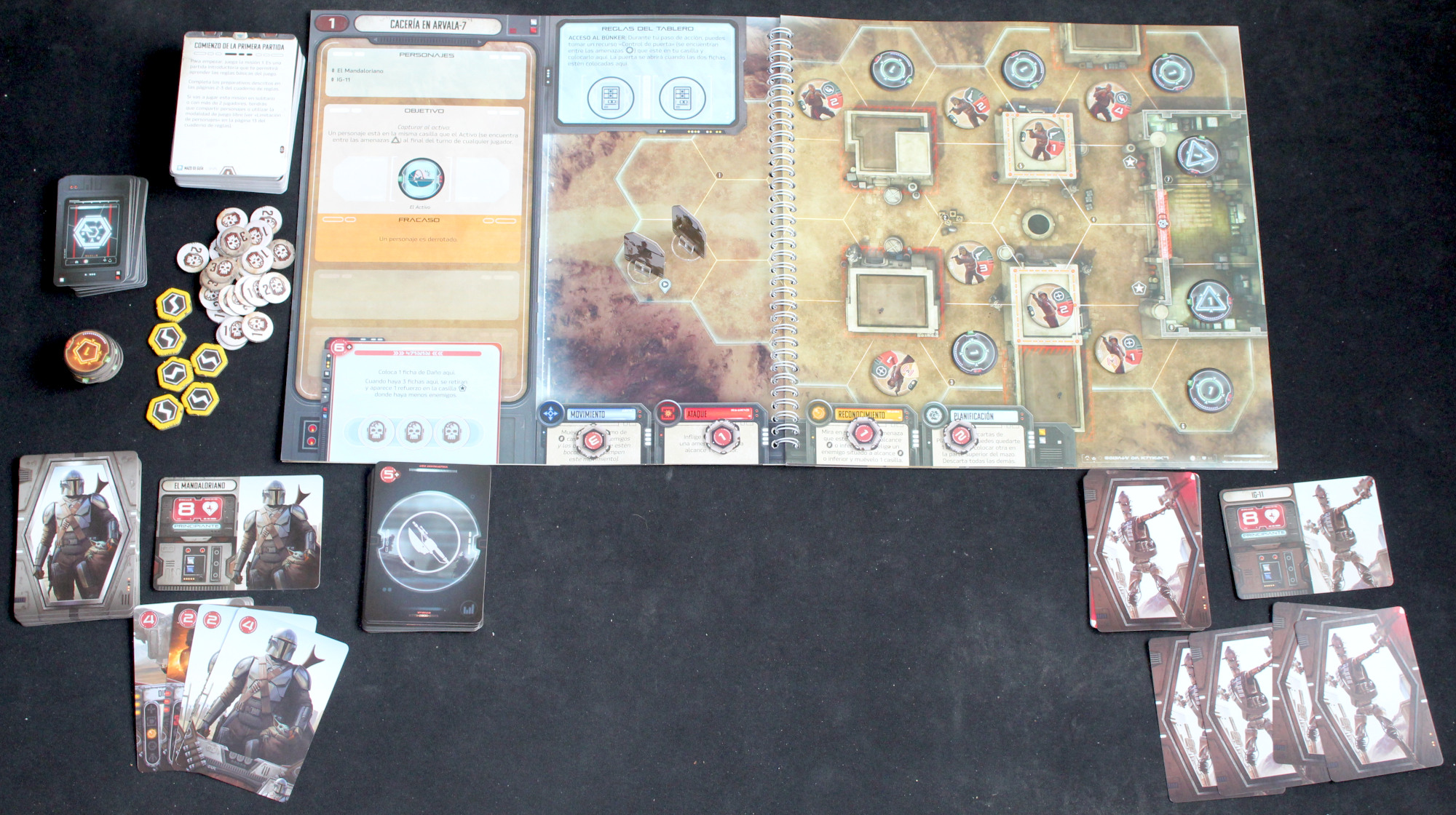Juego de mesa The Mandalorian - despliegue