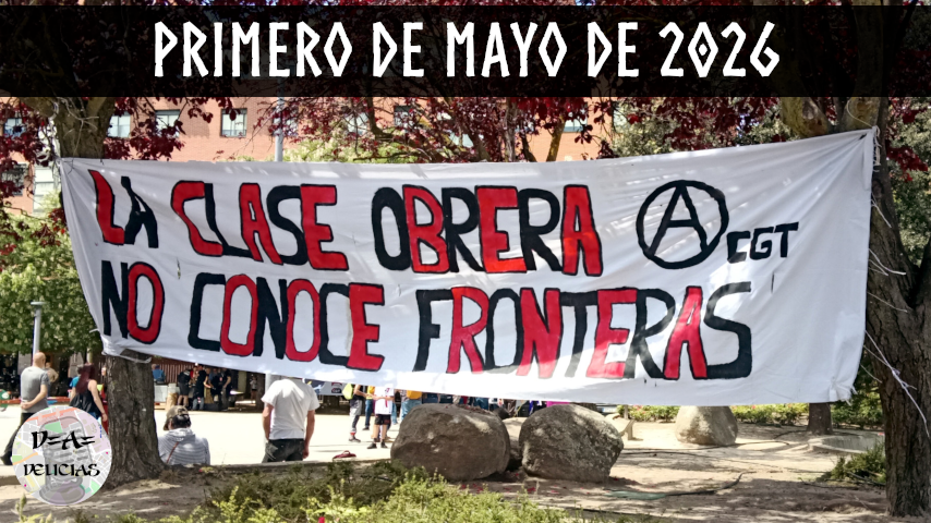 Pancarta de «La clase obrera no conoce fronteras».