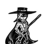 Inktober 2019 día 17 - Ella (Zorro apócrifo)